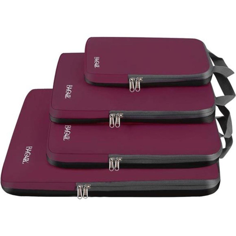 4Pack Compression Packing Cubes Travel Accessories Expandable Packing Organizers